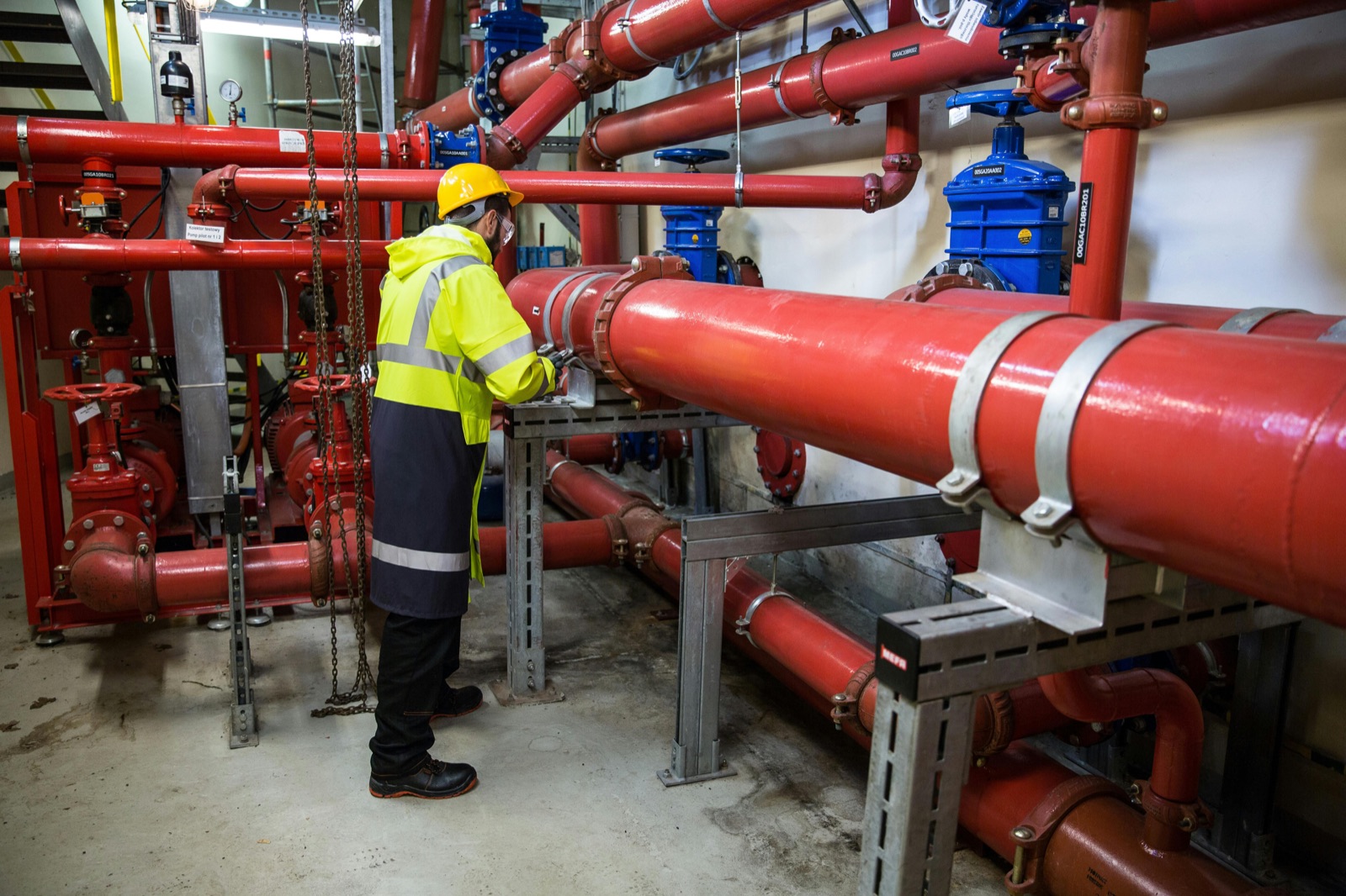 Industrial piping installation